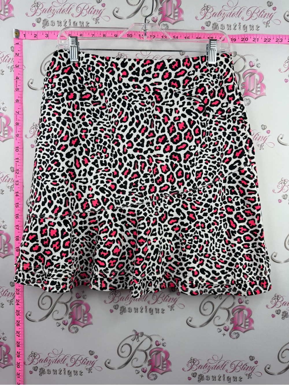 Tail skirt flowy Pink & Black Leopard Flounce Skirt neon golf cheetah